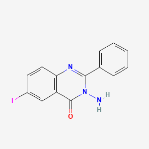 molecular formula C14H10IN3O B12580187 3-Amino-6-iodo-2-phenylquinazolin-4(3H)-one CAS No. 200947-60-0