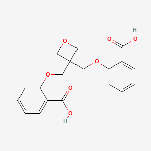 molecular formula C19H18O7 B12580198 2,2'-[Oxetane-3,3-diylbis(methyleneoxy)]dibenzoic acid CAS No. 193554-39-1