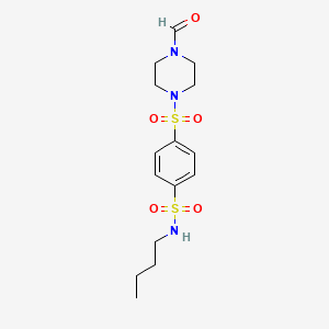 molecular formula C15H23N3O5S2 B12580218 N-Butyl-4-(4-formylpiperazine-1-sulfonyl)benzene-1-sulfonamide CAS No. 604761-80-0