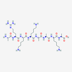 molecular formula C36H70N14O9 B12580253 L-Alanyl-N~5~-(diaminomethylidene)-L-ornithyl-L-lysyl-L-lysyl-L-alanyl-L-alanyl-L-lysyl-L-alanine CAS No. 269392-55-4