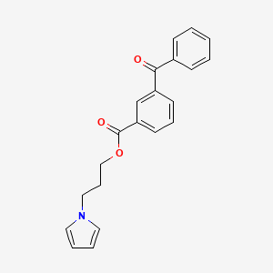 molecular formula C21H19NO3 B12580282 Benzoic acid, 3-benzoyl-, 3-(1H-pyrrol-1-yl)propyl ester CAS No. 599199-21-0