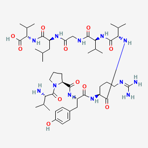 molecular formula C48H80N12O11 B12580295 H-Val-Pro-Tyr-Arg-Val-Val-Gly-Leu-Val-OH CAS No. 646061-81-6