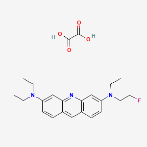 molecular formula C23H28FN3O4 B12580373 oxalic acid;3-N,6-N,6-N-triethyl-3-N-(2-fluoroethyl)acridine-3,6-diamine CAS No. 590365-49-4