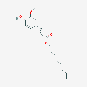 molecular formula C18H26O4 B12580391 Octyl 3-(4-hydroxy-3-methoxyphenyl)prop-2-enoate CAS No. 214779-01-8