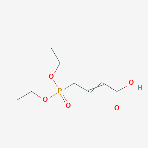 molecular formula C8H15O5P B12580395 2-Butenoic acid, 4-(diethoxyphosphinyl)- CAS No. 214619-83-7