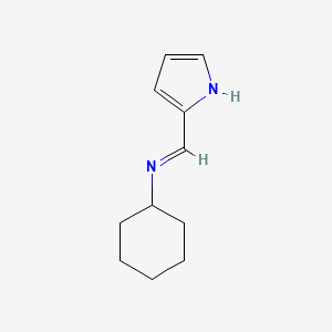 molecular formula C11H16N2 B12580407 Cyclohexanamine, N-(1H-pyrrol-2-ylmethylene)- CAS No. 274687-34-2