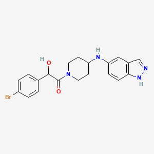 2-(4-bromophenyl)-2-hydroxy-1-[4-(1H-indazol-5-ylamino)-1-piperidinyl]ethanone