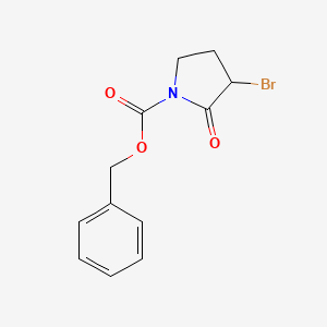 molecular formula C12H12BrNO3 B12580440 Benzyl 3-bromo-2-oxopyrrolidine-1-carboxylate CAS No. 647013-65-8