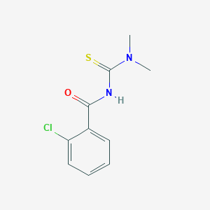 molecular formula C10H11ClN2OS B12580445 Benzamide, 2-chloro-N-[(dimethylamino)thioxomethyl]- CAS No. 188679-30-3