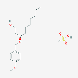 molecular formula C19H34O6S B12580449 Methanesulfonic acid--(3R)-3-[(4-methoxyphenyl)methoxy]decan-1-ol (1/1) CAS No. 637354-98-4