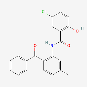 molecular formula C21H16ClNO3 B12580485 N-(2-Benzoyl-5-methylphenyl)-5-chloro-2-hydroxybenzamide CAS No. 634186-58-6