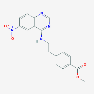 molecular formula C18H16N4O4 B12580489 Methyl 4-{2-[(6-nitroquinazolin-4-yl)amino]ethyl}benzoate CAS No. 647376-15-6