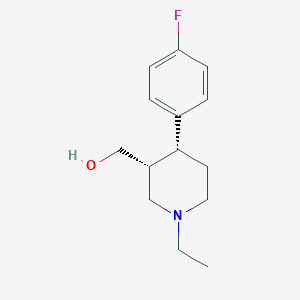 molecular formula C14H20FNO B12580625 [(3R,4R)-1-Ethyl-4-(4-fluorophenyl)piperidin-3-yl]methanol CAS No. 185216-33-5
