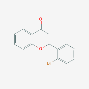 molecular formula C15H11BrO2 B12580759 4H-1-Benzopyran-4-one, 2-(2-bromophenyl)-2,3-dihydro- CAS No. 644973-64-8