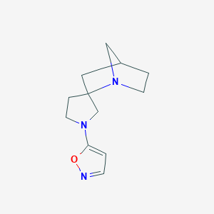 molecular formula C12H17N3O B12580796 Spiro[1-azabicyclo[2.2.1]heptane-2,3'-pyrrolidine], 1'-(5-isoxazolyl)- CAS No. 646056-78-2