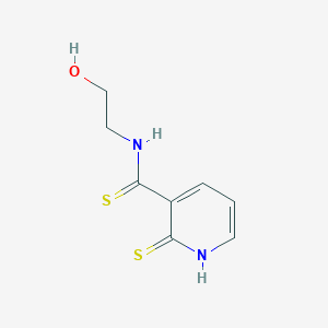 molecular formula C8H10N2OS2 B12580969 N-(2-Hydroxyethyl)-2-mercapto-3-pyridinecarbothioamide CAS No. 260541-34-2