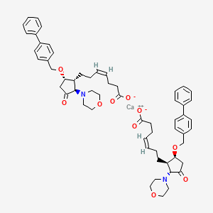 molecular formula C58H68CaN2O10 B1258097 calcium;(Z)-7-[(1R,2R,5S)-2-morpholin-4-yl-3-oxo-5-[(4-phenylphenyl)methoxy]cyclopentyl]hept-4-enoate 