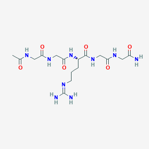 molecular formula C16H29N9O6 B12581050 N-Acetylglycylglycyl-N~5~-(diaminomethylidene)-L-ornithylglycylglycinamide CAS No. 201488-48-4