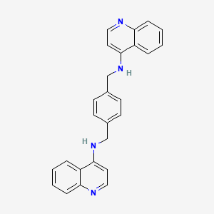 molecular formula C26H22N4 B12581122 n-(4-((Quinolin-4-ylamino)methyl)benzyl)quinolin-4-amine 