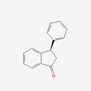 molecular formula C15H12O B12581141 (R)-3alpha-Phenylindan-1-one CAS No. 634182-03-9