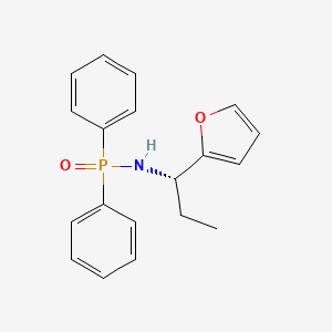 molecular formula C19H20NO2P B12581157 Phosphinic amide, N-[(1S)-1-(2-furanyl)propyl]-P,P-diphenyl- CAS No. 197770-81-3