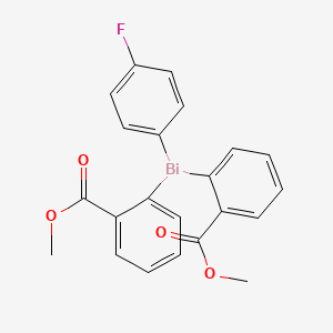 molecular formula C22H18BiFO4 B12581175 Dimethyl 2,2'-[(4-fluorophenyl)bismuthanediyl]dibenzoate CAS No. 634616-52-7
