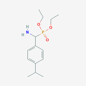 molecular formula C14H24NO3P B12581178 Phosphonic acid, [amino[4-(1-methylethyl)phenyl]methyl]-, diethyl ester CAS No. 647830-43-1