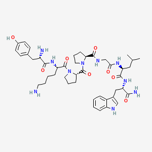 molecular formula C44H62N10O8 B12581190 L-Tyrosyl-L-lysyl-L-prolyl-L-prolylglycyl-L-leucyl-L-tryptophanamide CAS No. 647031-85-4