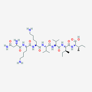 molecular formula C38H72N10O9 B12581248 L-Asparaginyl-L-lysyl-L-lysyl-L-valyl-L-valyl-L-isoleucyl-L-isoleucine CAS No. 645396-19-6