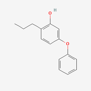 molecular formula C15H16O2 B12581277 Phenol, 5-phenoxy-2-propyl- CAS No. 194793-00-5