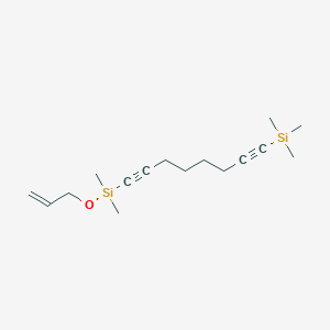 molecular formula C16H28OSi2 B12581301 Silane, [8-[dimethyl(2-propenyloxy)silyl]-1,7-octadiynyl]trimethyl- CAS No. 645391-88-4