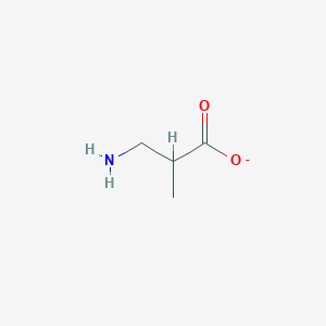 molecular formula C4H8NO2- B1258132 3-Aminoisobutyrate 