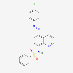 molecular formula C21H15ClN4O2S B12581326 N-{5-[(E)-(4-Chlorophenyl)diazenyl]quinolin-8-yl}benzenesulfonamide CAS No. 262354-58-5