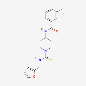 molecular formula C19H23N3O2S B12581349 N-{1-[(Furan-2-ylmethyl)-thiocarbamoyl]-piperidin-4-yl}-3-methyl-benzamide CAS No. 606112-43-0