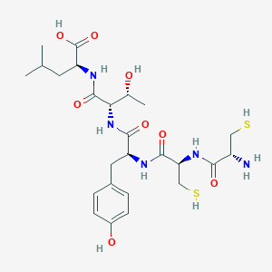 molecular formula C25H39N5O8S2 B12581372 L-Cysteinyl-L-cysteinyl-L-tyrosyl-L-threonyl-L-leucine CAS No. 646505-74-0