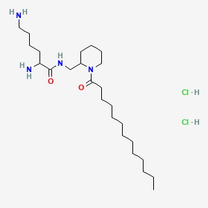 2,6-diamino-N-[(1-tridecanoylpiperidin-2-yl)methyl]hexanamide;dihydrochloride