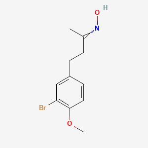 molecular formula C11H14BrNO2 B12581395 N-[4-(3-bromo-4-methoxyphenyl)butan-2-ylidene]hydroxylamine CAS No. 646039-13-6
