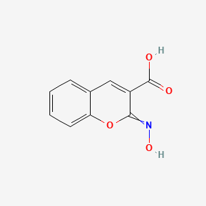 molecular formula C10H7NO4 B12581426 2-(Hydroxyimino)-2H-1-benzopyran-3-carboxylic acid CAS No. 200958-24-3
