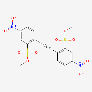 molecular formula C16H12N2O10S2 B12581436 Dimethyl 2,2'-(1,2-ethynediyl)bis(5-nitrobenzenesulfonate) 