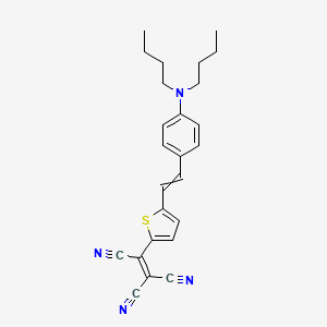 molecular formula C25H26N4S B12581464 (5-{2-[4-(Dibutylamino)phenyl]ethenyl}thiophen-2-yl)ethene-1,1,2-tricarbonitrile CAS No. 302965-25-9