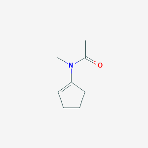 molecular formula C8H13NO B12581506 N-(1-Cyclopenten-1-yl)-N-methylacetamide 