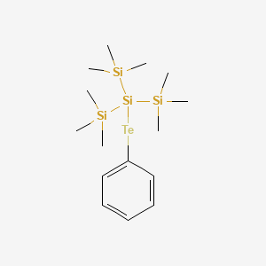 molecular formula C15H32Si4Te B12581524 Trisilane, 1,1,1,3,3,3-hexamethyl-2-(phenyltelluro)-2-(trimethylsilyl)- CAS No. 197724-17-7