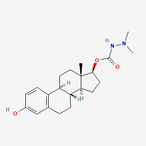 [(8R,9S,13S,14S,17S)-3-hydroxy-13-methyl-6,7,8,9,11,12,14,15,16,17-decahydrocyclopenta[a]phenanthren-17-yl] N-(dimethylamino)carbamate