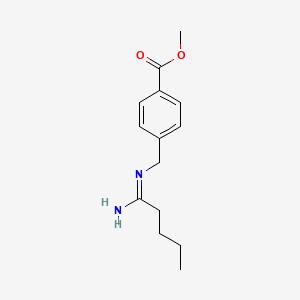 molecular formula C14H20N2O2 B12581554 Benzoic acid, 4-[[(1-iminopentyl)amino]methyl]-, methyl ester CAS No. 198065-80-4