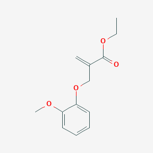 molecular formula C13H16O4 B12581565 Ethyl 2-[(2-methoxyphenoxy)methyl]prop-2-enoate CAS No. 646064-55-3