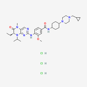 molecular formula C34H53Cl3N8O3 B1258170 Volasertib trihydrochloride CAS No. 946161-17-7