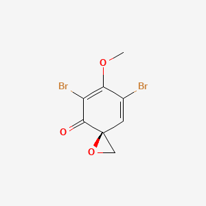 molecular formula C8H6Br2O3 B12581763 (2S)-2,2-(Epoxymethano)-4,6-dibromo-5-methoxy-3,5-cyclohexadiene-1-one CAS No. 195392-54-2