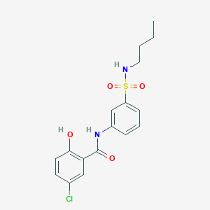 molecular formula C17H19ClN2O4S B12581764 N-[3-(Butylsulfamoyl)phenyl]-5-chloro-2-hydroxybenzamide CAS No. 634186-59-7