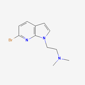 molecular formula C11H14BrN3 B12581795 1H-Pyrrolo[2,3-b]pyridine-1-ethanamine, 6-bromo-N,N-dimethyl- 