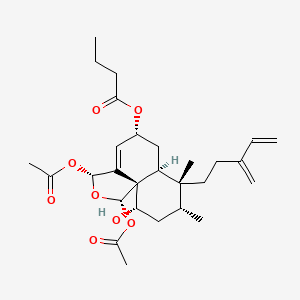 molecular formula C28H40O8 B1258181 caseanigrescen D 
